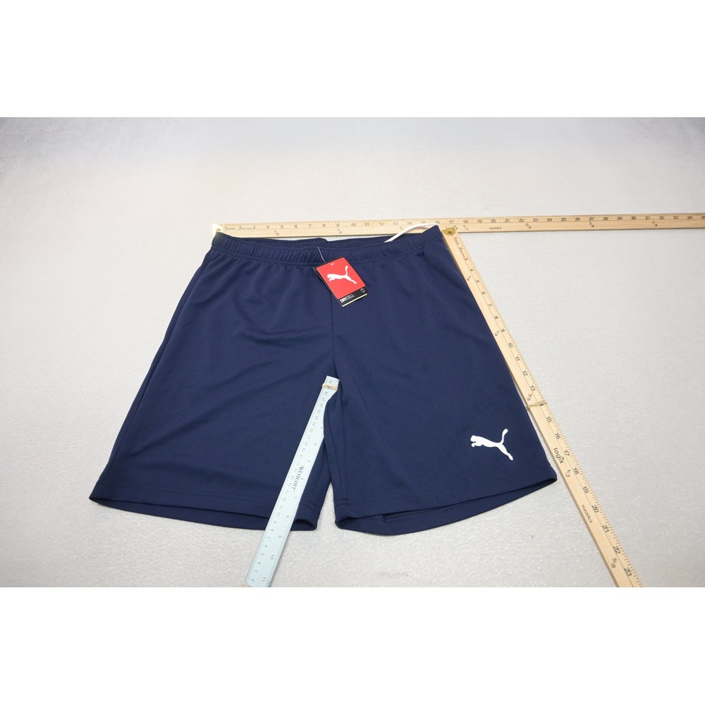 Puma teamRISE Training Shorts Mens Large Navy Blue DryCell Athletic New